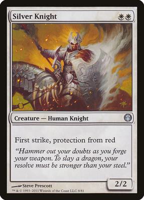 Silver Knight card from Duel Decks: Knights vs. Dragons