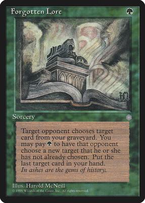Forgotten Lore card from Ice Age