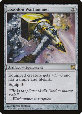 Loxodon Warhammer card from Duel Decks: Knights vs. Dragons
