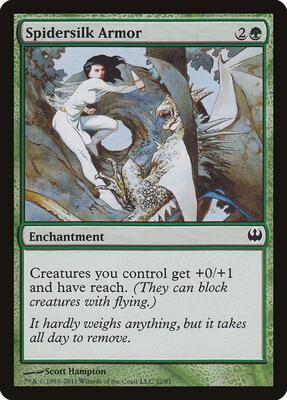 Spidersilk Armor card from Duel Decks: Knights vs. Dragons