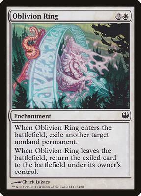 Oblivion Ring card from Duel Decks: Knights vs. Dragons