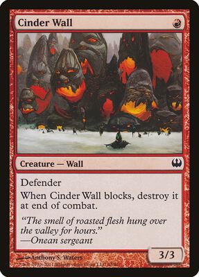 Cinder Wall card from Duel Decks: Knights vs. Dragons