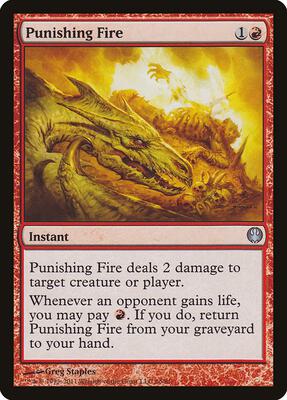 Punishing Fire card from Duel Decks: Knights vs. Dragons