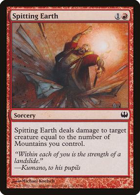 Spitting Earth card from Duel Decks: Knights vs. Dragons