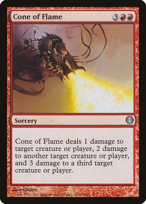 Cone of Flame card from Duel Decks: Knights vs. Dragons