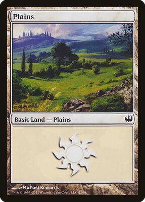 Plains (42) card from Duel Decks: Knights vs. Dragons