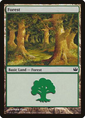 Forest (44) card from Duel Decks: Knights vs. Dragons