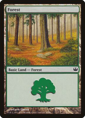 Forest (45) card from Duel Decks: Knights vs. Dragons