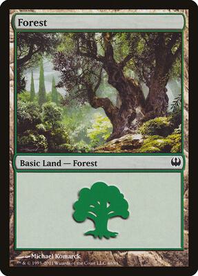 Forest (46) card from Duel Decks: Knights vs. Dragons