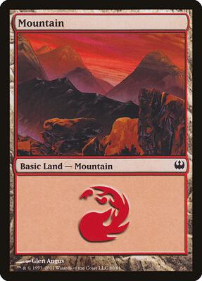 Mountain (80) card from Duel Decks: Knights vs. Dragons