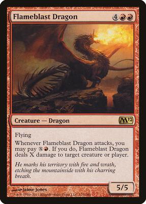 Flameblast Dragon card from Magic 2012 (M12)