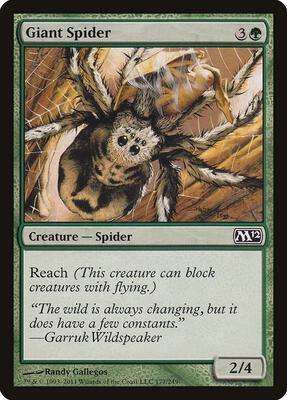 Giant Spider card from Magic 2012 (M12)