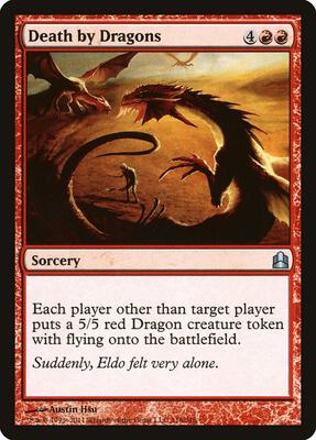Death by Dragons card from Commander