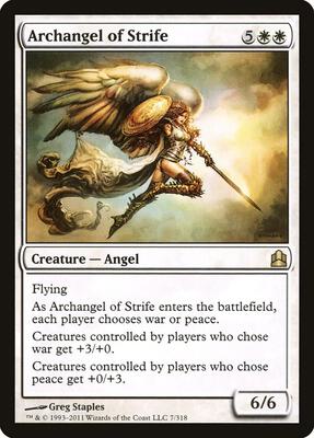 Archangel of Strife card from Commander