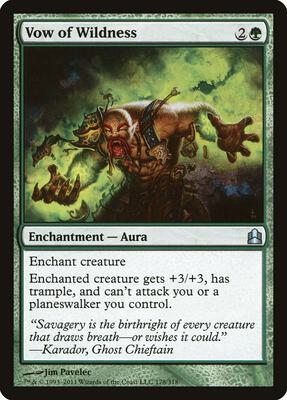 Vow of Wildness card from Commander