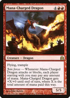 Mana-Charged Dragon card from Commander