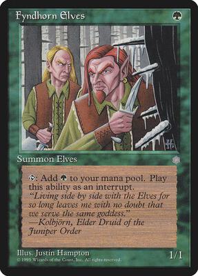 Fyndhorn Elves card from Ice Age