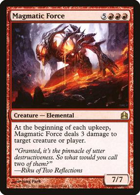 Magmatic Force card from Commander