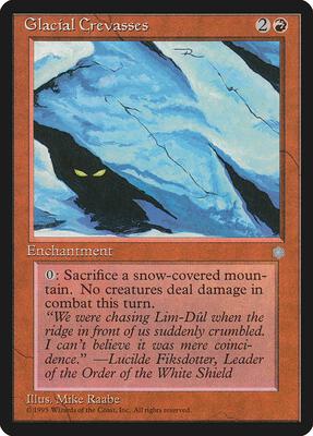 Glacial Crevasses card from Ice Age