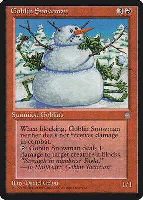 Goblin Snowman card from Ice Age