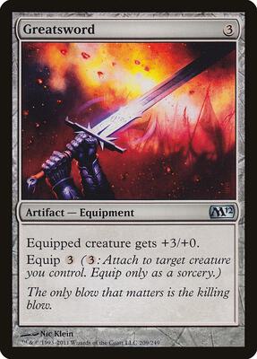 Greatsword card from Magic 2012 (M12)