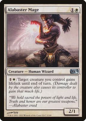 Alabaster Mage card from Magic 2012 (M12)