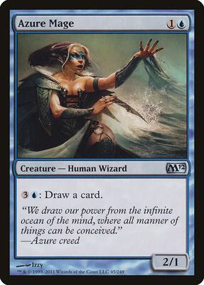 Azure Mage card from Magic 2012 (M12)