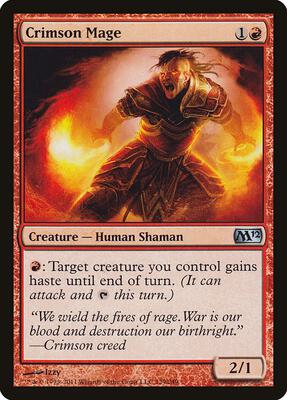 Crimson Mage card from Magic 2012 (M12)