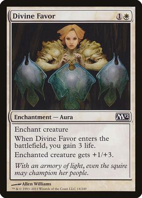 Divine Favor card from Magic 2012 (M12)