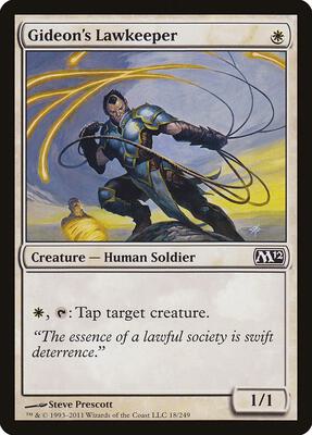Gideon's Lawkeeper card from Magic 2012 (M12)