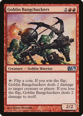Goblin Bangchuckers card from Magic 2012 (M12)