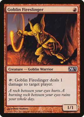 Goblin Fireslinger card from Magic 2012 (M12)