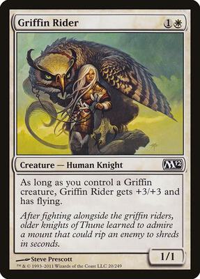 Griffin Rider card from Magic 2012 (M12)