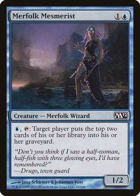 Merfolk Mesmerist card from Magic 2012 (M12)
