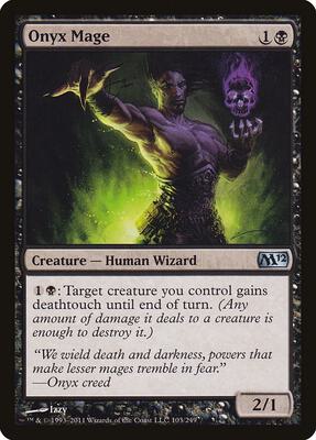 Onyx Mage card from Magic 2012 (M12)