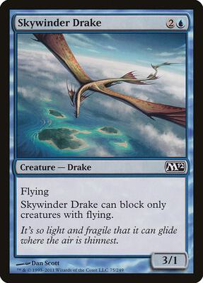 Skywinder Drake card from Magic 2012 (M12)