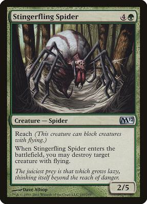 Stingerfling Spider card from Magic 2012 (M12)