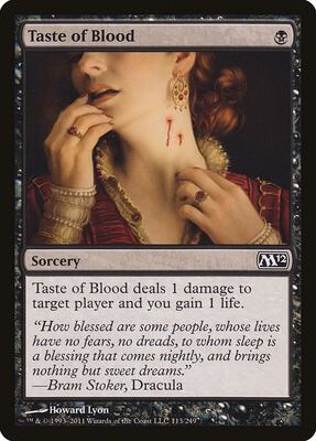 Taste of Blood card from Magic 2012 (M12)