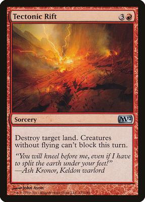 Tectonic Rift card from Magic 2012 (M12)