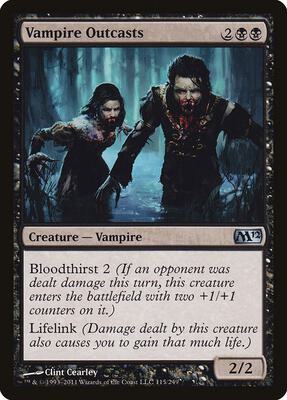 Vampire Outcasts card from Magic 2012 (M12)