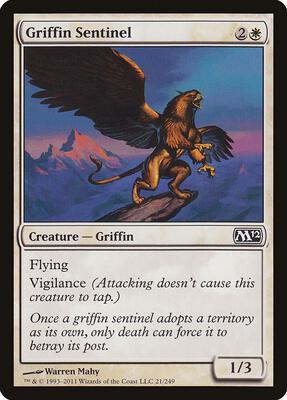 Griffin Sentinel card from Magic 2012 (M12)