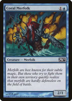 Coral Merfolk card from Magic 2012 (M12)