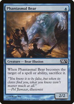 Phantasmal Bear card from Magic 2012 (M12)