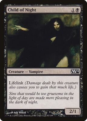Child of Night card from Magic 2012 (M12)