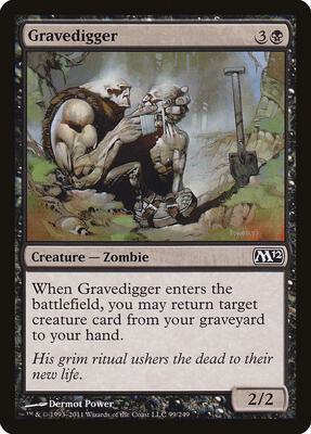 Gravedigger card from Magic 2012 (M12)