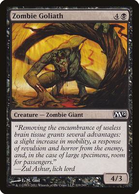 Zombie Goliath card from Magic 2012 (M12)