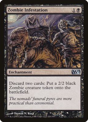 Zombie Infestation card from Magic 2012 (M12)