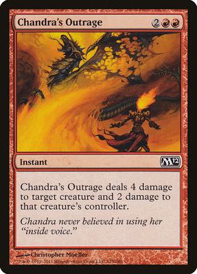 Chandra's Outrage card from Magic 2012 (M12)
