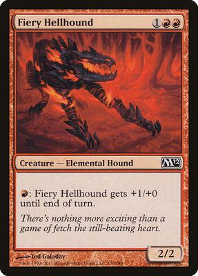Fiery Hellhound card from Magic 2012 (M12)