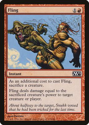 Fling card from Magic 2012 (M12)